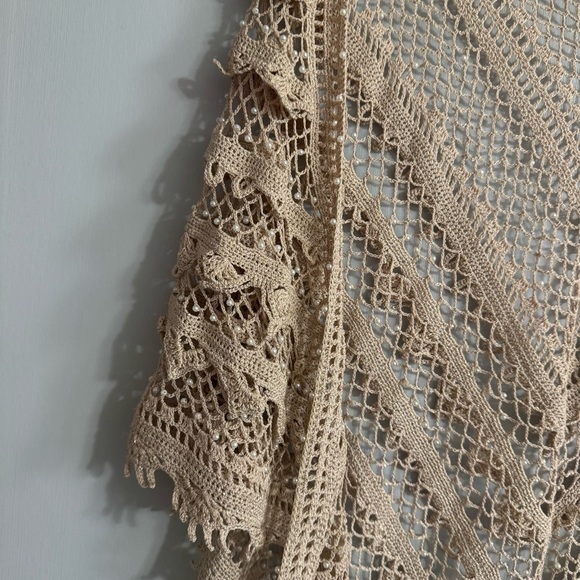 Nanette Lepore Tan Crochet Shawl - Picture 4 of 9